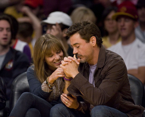 Robert Downey Jr - LA Lakers &amp; Dallas Mavericks NBA Game in LA 03/15/2009