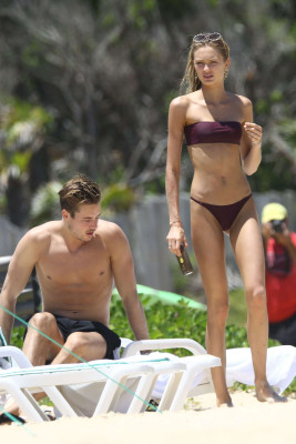 Romee Strijd in Bikini on the beach in Trancoso