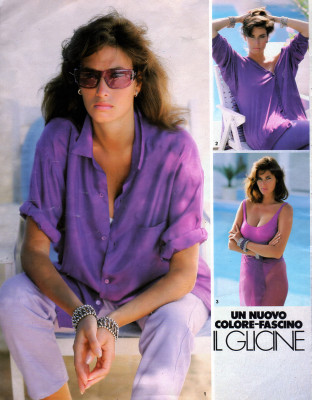 Rosemarie McGrotha ~ GRAZIA Italy August 1985 by Gilles Bensimon