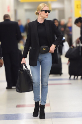 Rosie Huntington-Whiteley - JFK airport in New York