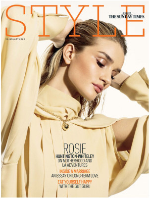 ROSIE HUNTINGTON-WHITELEY in The Sunday Times Style Magazine, January 2020