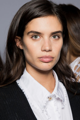 Sara Sampaio – Walks Balmain Fashion Show in Paris
