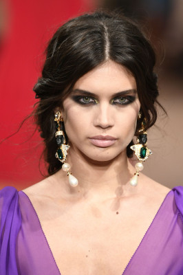 SARA SAMPAIO at Alberta Ferretti Fashion Show in Milan 02/22/2017