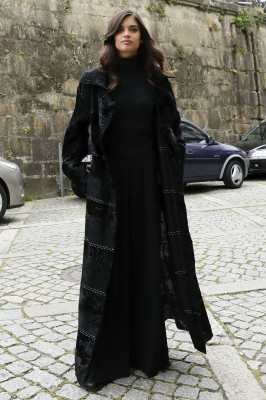 Sara Sampaio at Blue Douro Ship press conference in Lisbon