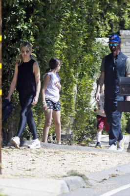 Sarah Michelle Gellar, her husband and kids are seen in Los Angeles 11 Apr 2020