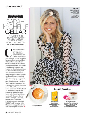 SARAH MICHELLE GELLAR in Shape Magazine, April 2020