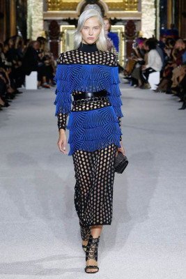 Sasha Luss – Balmain Fashion Show in Paris 