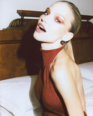 Sasha Luss, Aleksandr Terekhov at the Vogue's party (December 2021)