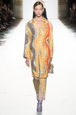 Sasha Pivovarova - Dries Van Noten Spring/Summer 2018 Fashion Show in Paris