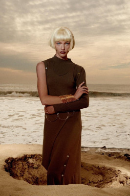 Sasha Pivovarova ~ Zara Makeup spring 2023 editorial by Carlijn Jacobs