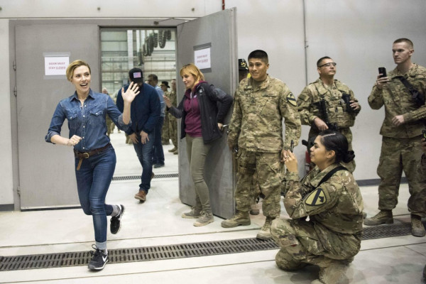 Scarlett Johansson – USO Visit at Forward Operating Base Gamberi in Afghanistan 