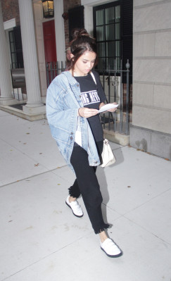 Selena Gomez - On the set of new movie in New York September 2017