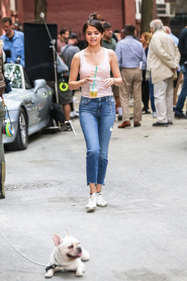 Selena Gomez - On The Set of new movie in New York 09/21/2017