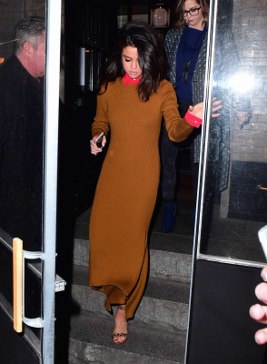 Selena Gomez in Long Dress out in New York City