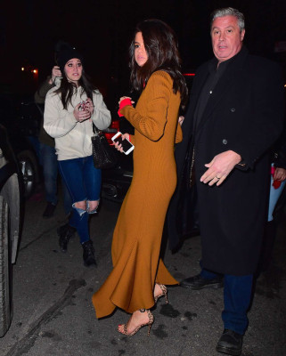 Selena Gomez in Long Dress out in New York City