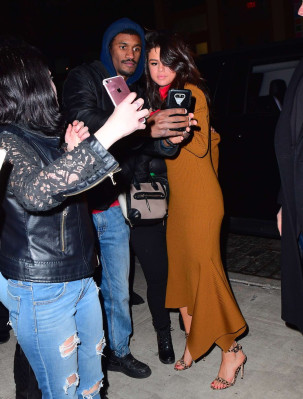Selena Gomez in Long Dress out in New York City
