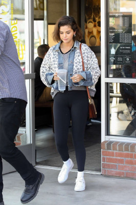 Selena Gomez in Spandex out in Anaheim