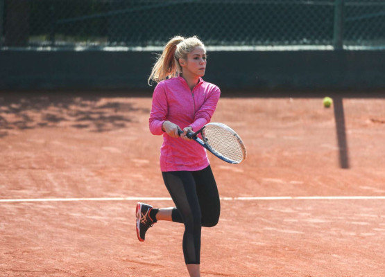 Shakira at a Luxury tennis club in Barcelona