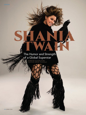 SHANIA TWAIN in Miami Living Magazine, April/May 2020