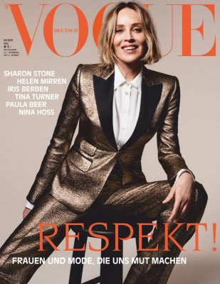 SHARON STONE in Vogue Magazine, Germany May 2020