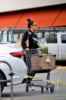 Shay Mitchell – Groceries Shopping in Los Angeles 03/16/2020