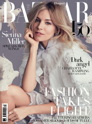 SIENNA MILLER in Harper’s Bazaar Magazine, April 2017