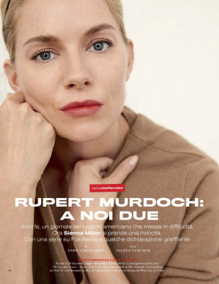 SIENNA MILLER in Vanity Fair Magazine, Italy December 2019