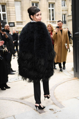 Sofia Carson- Elie Saab Show at Paris Fashion Week