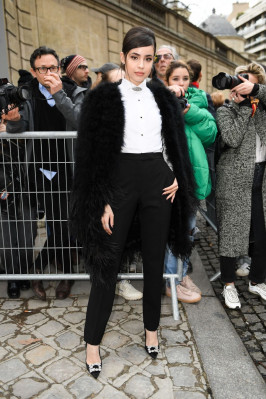 Sofia Carson- Elie Saab Show at Paris Fashion Week