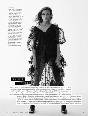 SOPHIE COOKSON in Elle Magazine, June 2020