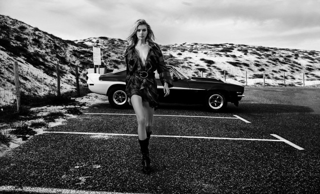 Stella Maxwell poses for campaign of Italian brand Redemption s Spring 2018