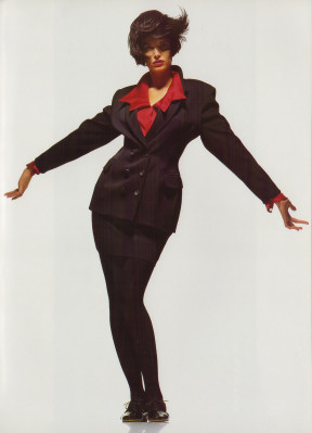 Stephanie Seymour for CRISCA Germany AW 1991-92 catalog by Albert Watson