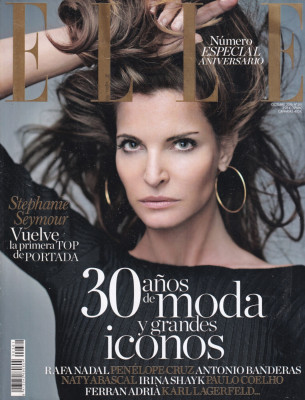 Stephanie Seymour ~ Elle Spain October 2016 by Gilles Bensimon