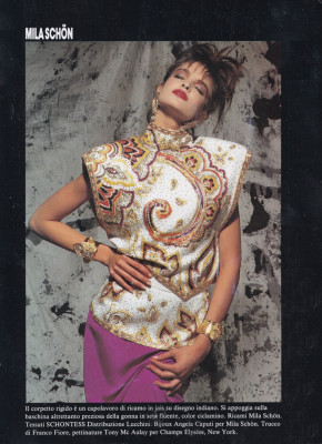 Stephanie Seymour ~ Harper&#039;s Bazaar Italy March 1985 by Bill Connors