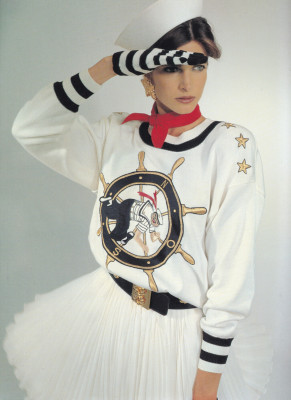 Stephanie Seymour &amp;amp; Yasmeen Ghauri for Escada catalogue spring/summer 1991