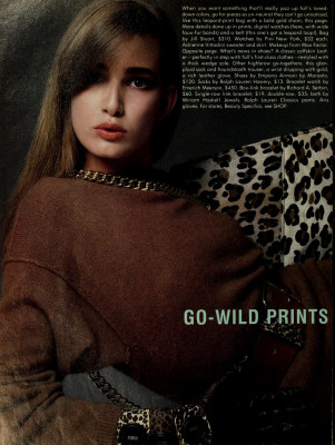 Suzanne Lanza for MADEMOISELLE US Oct 1986  by UNK 