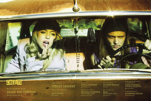 Sydney Sweeney by Ellen Von Unwerth for Von Magazine (2022)