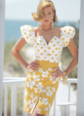 Estelle Lefebure &amp;amp; Tatjana Patitz for Escada catalogue spring/summer 1991