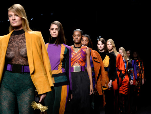 Taylor Hill - Balmain Fall/Winter fashion show