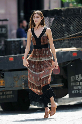Taylor Hill - On Set of a photoshoot in New York
