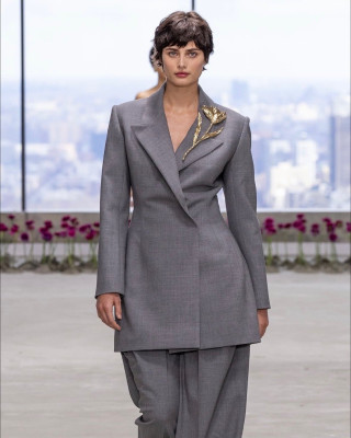 Taylor Hill at Carolina Herrera Fall 25 Collection