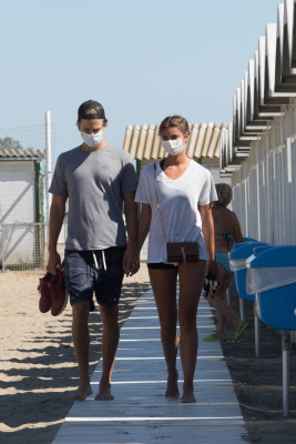 Taylor Hill at the beach during the 77th Venice Film Festival | 03.09.2020
