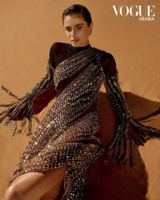 Taylor Hill by Mazen Abusrour for Vogue Arabia (December 2021)