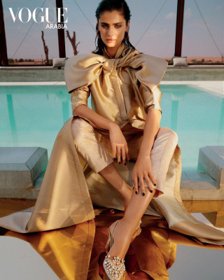 Taylor Hill by Mazen Abusrour for Vogue Arabia (December 2021)