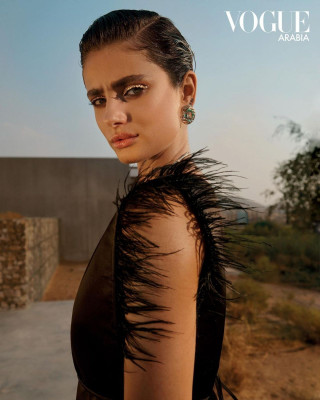 Taylor Hill by Mazen Abusrour for Vogue Arabia (December 2021)