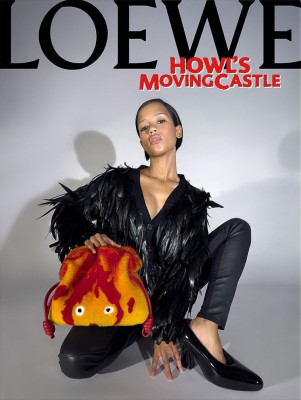 Taylor Russell by Juergen Teller for Loewe x Howl&#039;s Moving Castle Spring 2023