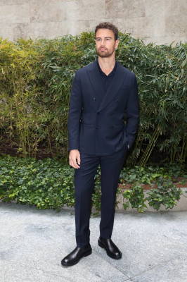Theo James - Giorgio Armani Menswear Fall/Winter 2023 Fashion Show in Milan