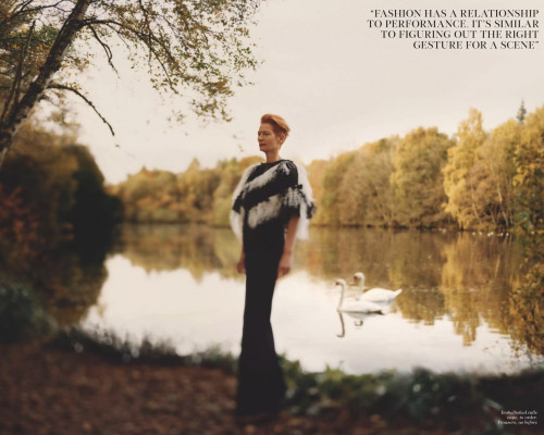 Tilda Swinton by Nikolai von Biscmarck for Vogue UK // Feb 2021
