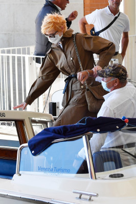 Tilda Swinton is seen arriving at Venice Airport | 01.09.2020