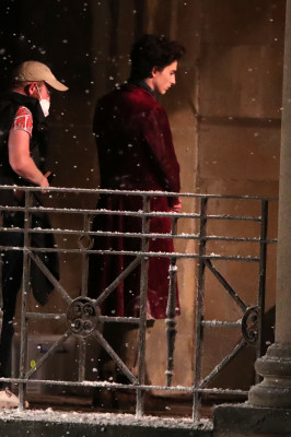 Timothée Chalamet - Wonka (2023) On Set in Bath, UK 10/13/2021